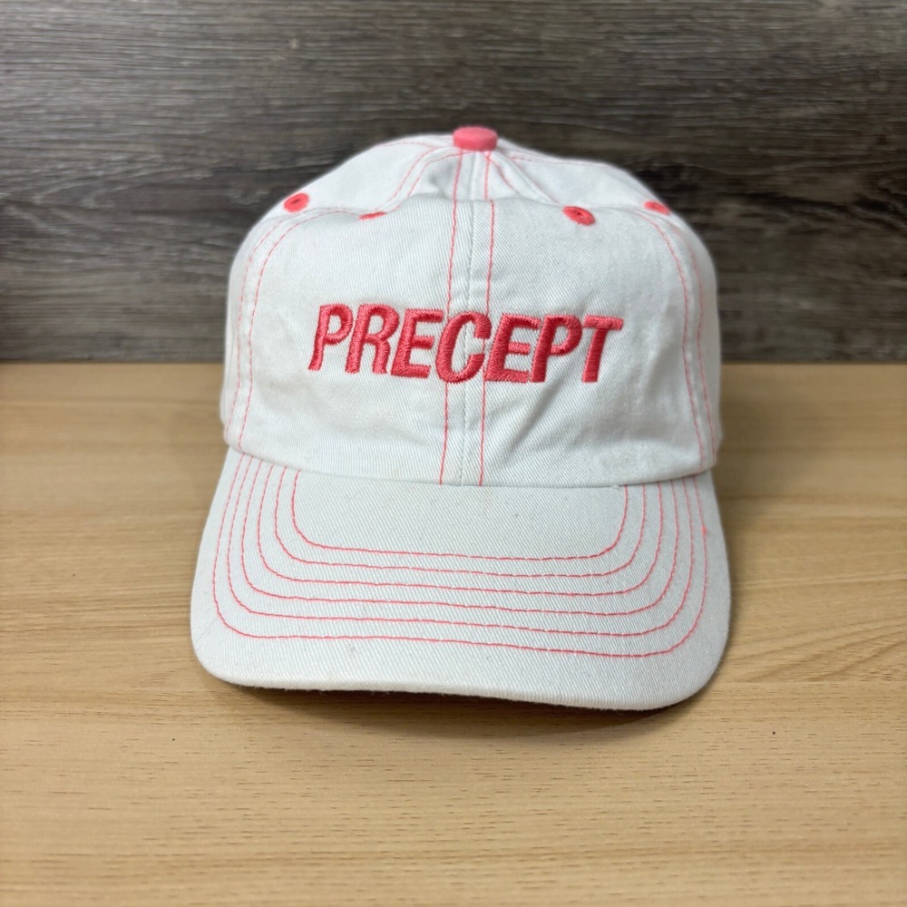 Precept Hat Cap Girls Youth White Pink Golf‎ Golfing Adjustable Kids